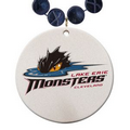 Hockey Puck Shaped Beads with UV Digital Imprint on Polystone Disk
